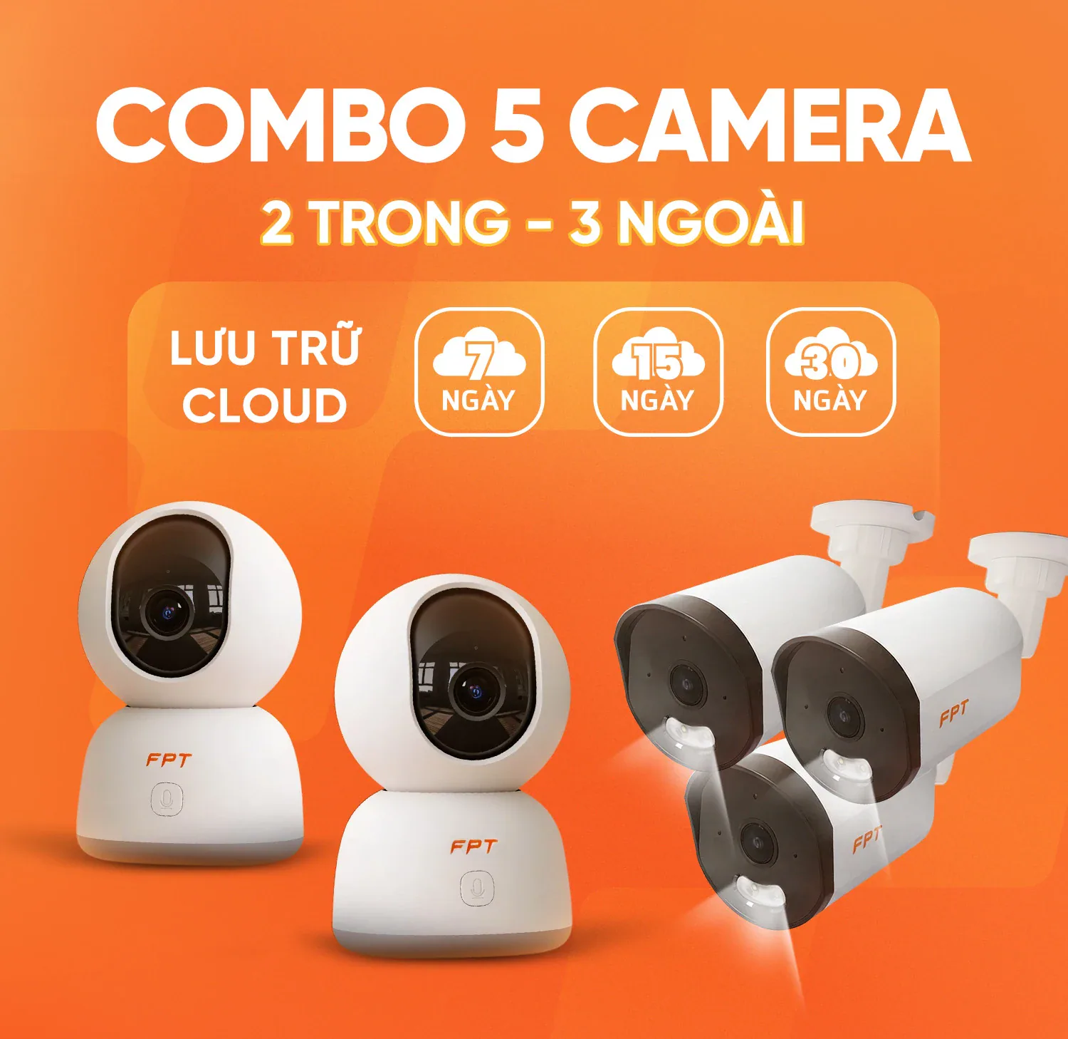 Combo 5 Camera (3 IQ4S, 2 Play 4)