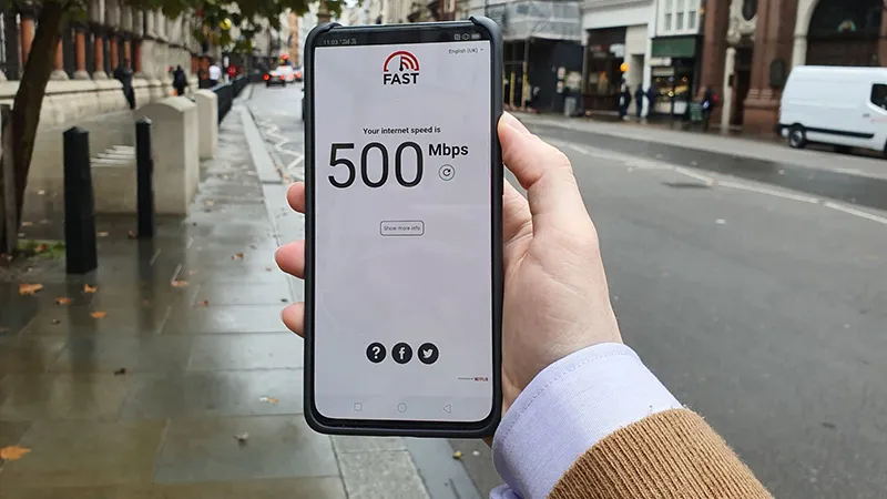 Kiểm tra sóng Wi-Fi ở các vị trí khác nhau với Fast.com