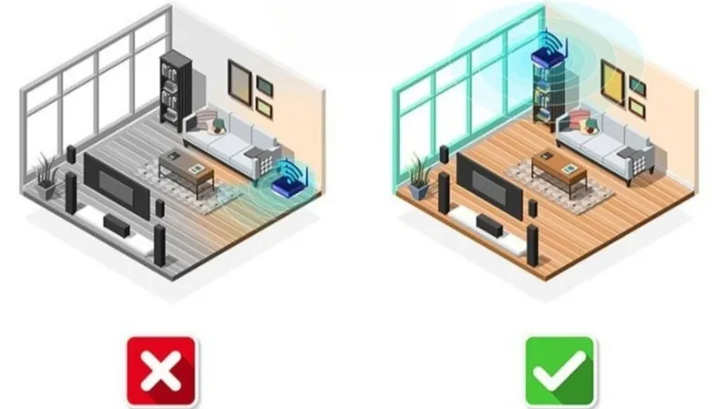 Đặt thiết bị phụ ở vị trí thông thoáng giúp phủ sóng Wi-Fi hiệu quả